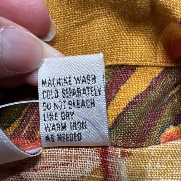 Chico's Design Linen Matching Set Size L/XL Tropical Print Jacket Wrap Skirt NWT - Picture 16 of 16